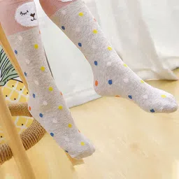 NESKA MODA Girls Patterned Knee-Length Socks-image-83