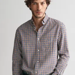 GANT Men Button-Down Collar Checked Cotton Casual Shirt-picture-9