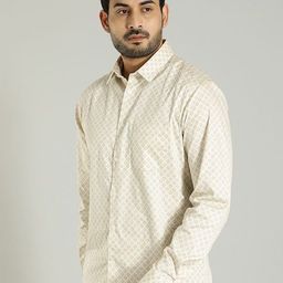 Indian Terrain Men Slim Fit Opaque Printed Casual Shirt-picture-4