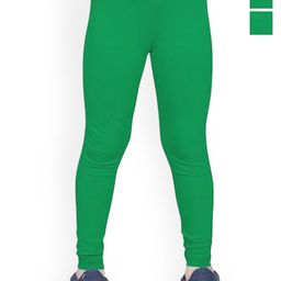 FRENCH KLEIDER Girls Pack Of 3 Mid-Rise Chudidar-Length Leggings-image-89