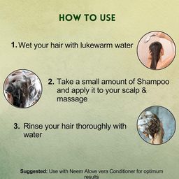 Vagads Set Of 2 Khadi Herbal Neem & Aloevera Shampoo- 210 ml Each image 3
