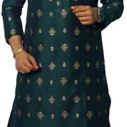 House of Aqss Men Printed Regular Kurta with Dhoti Pants image 5