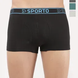 Sporto by Macho Pack Of 4 Super Combed Cotton Low-Rise Trunk-picture-7