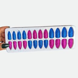 CHRONEX Set Of 24 Glitter Reusable Press On Nail Extensions image 4
