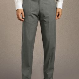 Luxure by Louis Philippe Men Textured Slim Fit Mid-Rise Formal Trousers-picture-5
