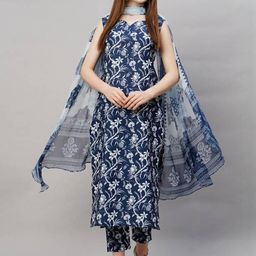 Dhibha Women Blue Cotton Blend Clothing Set-picture-45