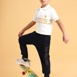 U.S. Polo Assn. Kids Boys Brand Logo Embroidered Joggers-picture-19