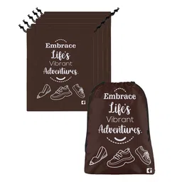 Kuber Industries Brown & White 6 Pieces Shoes Organisers-18