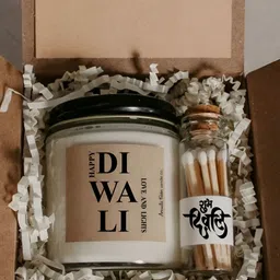 Aromatic Fables White Scented  Jar Candle & Elegant Glass Matchbox-image-8