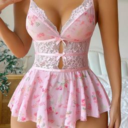 Xivir Women Floral Printed Shoulder Straps Baby Doll-picture-48