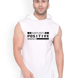 Fashnobic Positive Printed Hooded Gym Vest -K_Back_Print-194_gym_vest White M-image-98