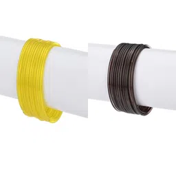 1ST TIME Set Of 24 Yellow Alloy Bangles-picture-31