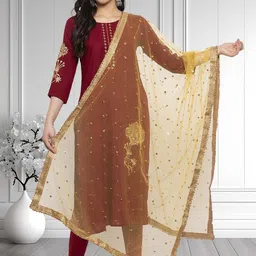 Moda Rapido Ethnic Motifs Embroidered Dupatta with Sequinned-picture-12