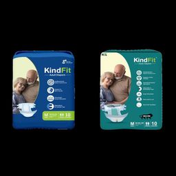 Kindfit Set Of 6 Tape Style Disposable Adult Diapers - 10 Pcs Each - M-image-25