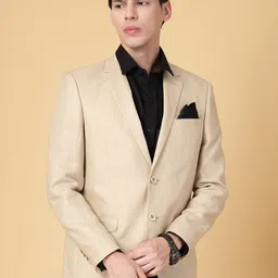 Givo Notched Lapel Single Breasted Blazer-image-79