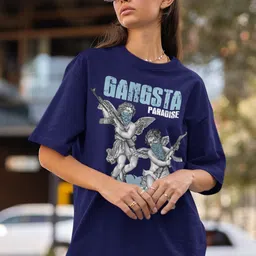 CAPTCHA Women Graphic Printed Drop Shoulder Sleeves Raw Edge Oversized T-shirt-picture-23