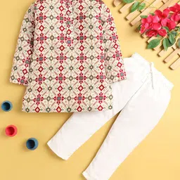 BAESD Boys Ethnic Motifs Printed Regular Kurta with Pyjamas-18