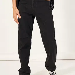 Styli Men Solid Mid-Rise Relaxed Fit Stretch Five Pocket Jeans-image-46