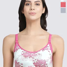 Inner Sense Organic Cotton Antimicrobial Women Feeding Bra Pack of 3-image-95