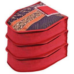 Kuber Industries Red Set of 3 Regular Drawer Organiser Organisers-10