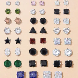 PRIVIU Geometric Studs Earrings-81