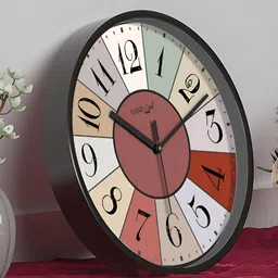 RANDOM Black & Red Printed Contemporary Wall Clock-8