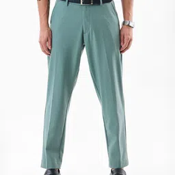 Snitch Men Slim Fit Mid-Rise Formal Trousers-image-11