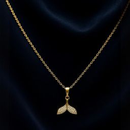 ISHTAARA Gold-Plated Whale Tail Stainless Steel Necklace-image-28