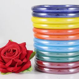 ZULKA Set Of 24 Glass Enameled Bangles-image-34