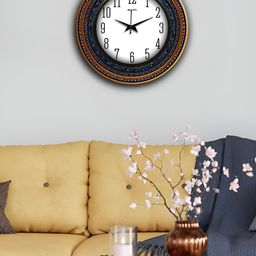 OLIVE TREE Blue & Brown Printed Traditional Wall Clock-picture-16