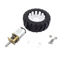 3PI MiniQ Car Wheel Tyre + 12mm N20 600 RPM Micro Gear Motor + Bracket - Toy Car Robot - RS11913PI MiniQ Car Wheel Tyre + 12mm N20 600 RPM Micro Gear Motor + Bracket - Toy Car Robot - RS1191-13