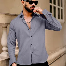 VORTEX Popcorn Textured Long Sleeves Shirt-image-86
