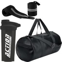 Best Quality Duffel Bag&Shaker Bottle With Wrist Band for Gym Workout Men&Women. Fitness Accessory Kit Kit-image-50
