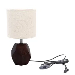 Pinecraft INTERNATIONAL Brown & Beige Table Lamp with Shade image 3
