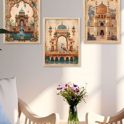 Kotart Brown & green 3 Pieces Wooden Religious Wall Arts-picture-12