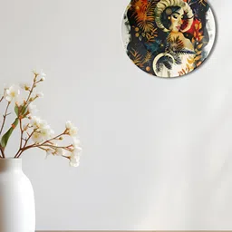 THE QUIRKY HOME Whispers Of The Wild Beige & Orange Printed Ceramic Wall Plate-29