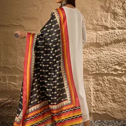InWeave A-Line Kurta With Palazzo & Dupatta image 5