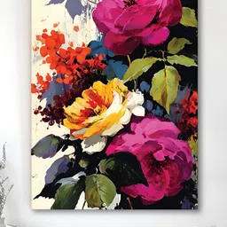 Art Street Pink & White 1 Piece Canvas Floral and Botanical Wall Paintings-15