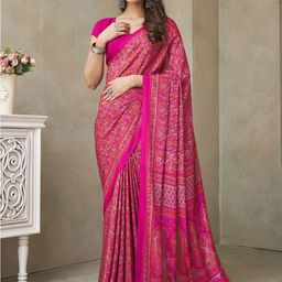 DIVASTRI Ethnic Motifs Silk Blend Saree-picture-19