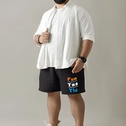 Toodle Plus Men Plus Size Cotton Shorts-image-17