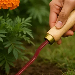 ecofynd Maroon & Beige Gardening Hand Weeder With Wooden-picture-13