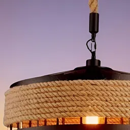 KINIS Beige & Black Quirky Metal Ceiling Lamp-42