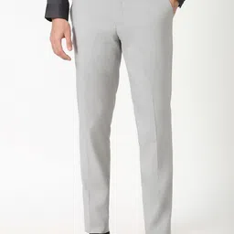 Peter England Men Slim Fit Mid-Rise Formal Trousers-picture-42