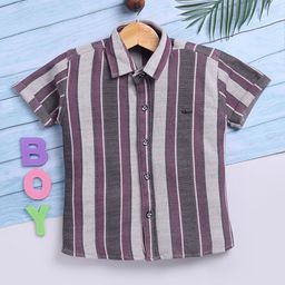 Toonyport Boys Comfort Multi Stripes Opaque Striped Casual Shirt-image-5