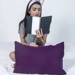 Siroki Bond Purple Polyester Breathable Rectangular Sleep Pillow image 4