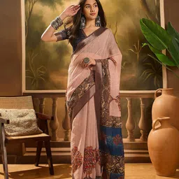 SAINOOR Women Floral Zari Banarasi Saree-image-34