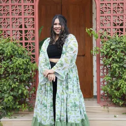 Swadeshi Shringaar Women Printed Longline Button Shrug-3
