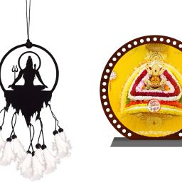 Khatushyam with shiv pankh dashboard Car Hanging Ornament-image-5