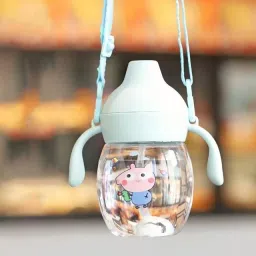 Eco-friendly Baby Silicon Spout Sipper Water Bottle 340mlFor kids With Strap-image-10