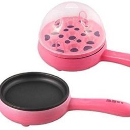Egg Steamer 2 In 1 Electric Mini Non Stick Fry Pan Egg Boiler With 7 Egg Tray Steamed HANDLE BOILER Egg Cooker-image-24
